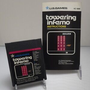 Towering Inferno (1982 Atari 2600) Cartridge & Original Manual -Tested & Working